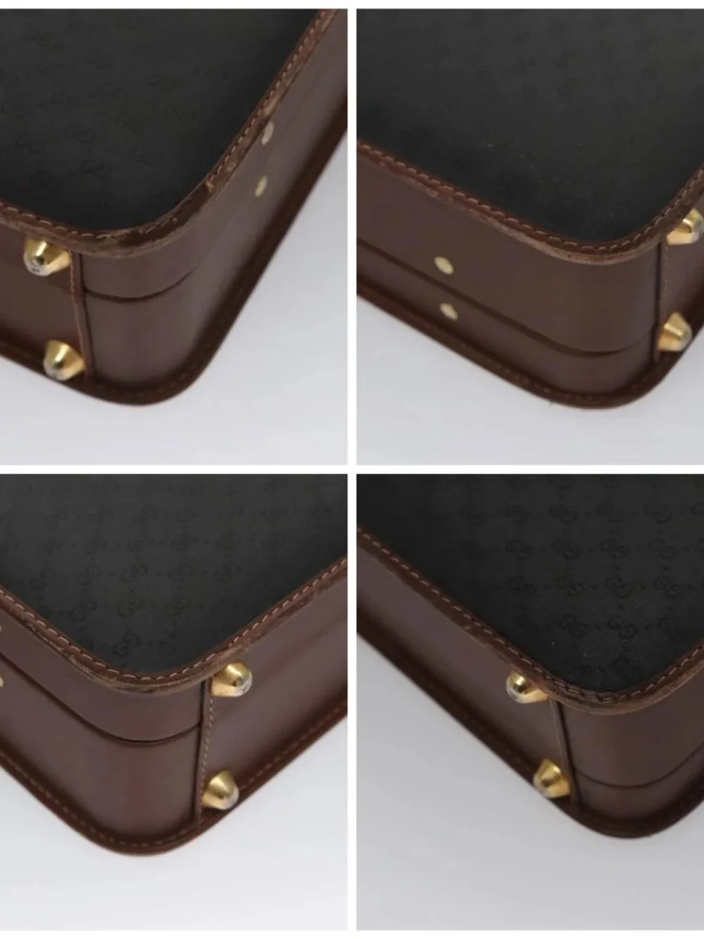 GUCCI Micro GG Canvas Trunk Black Gold